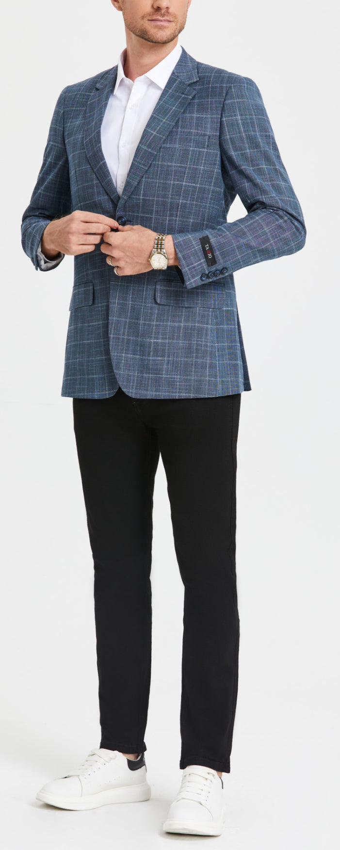 Lustrous Plaid Lineage Suit Jackets