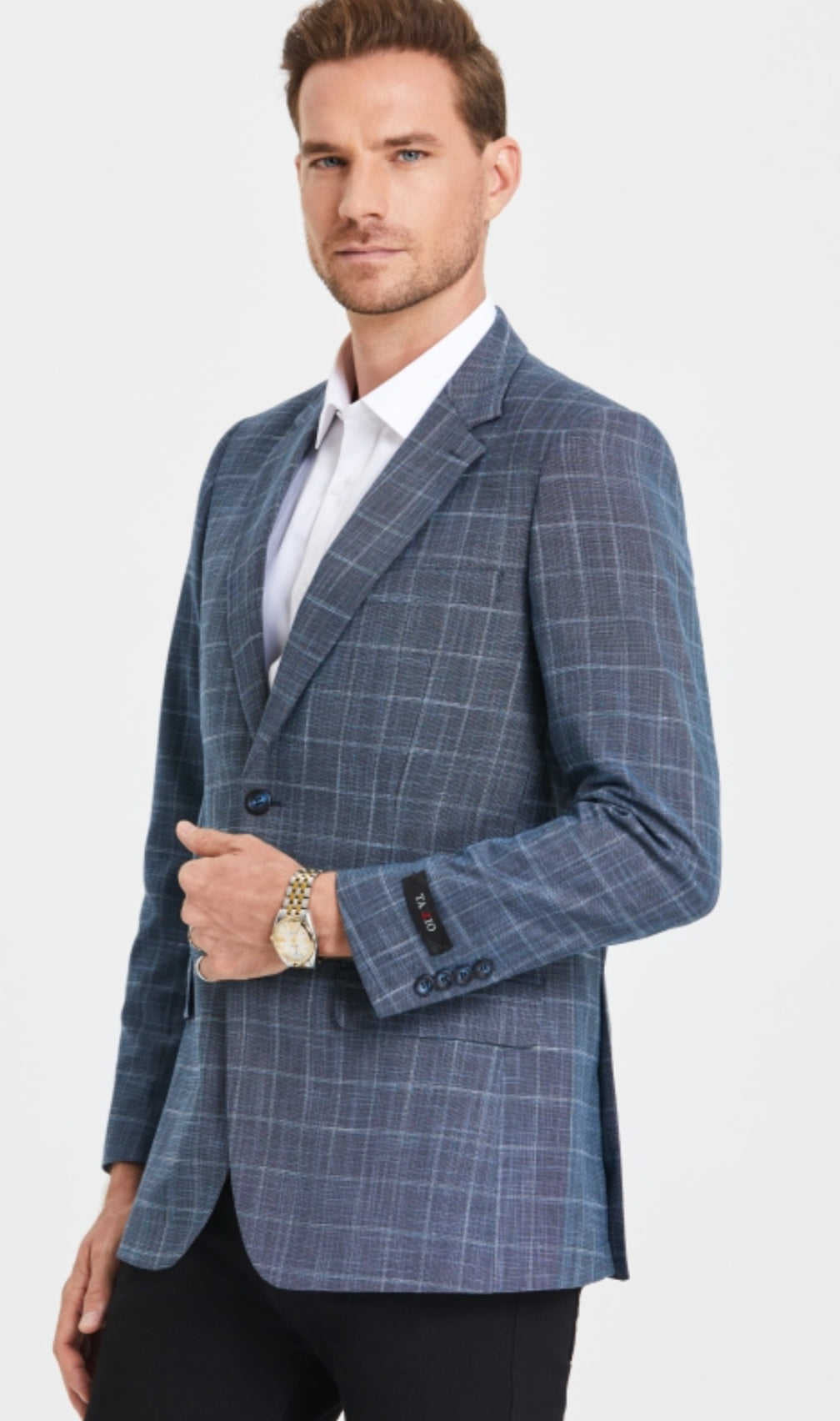 Lustrous Plaid Lineage Suit Jackets