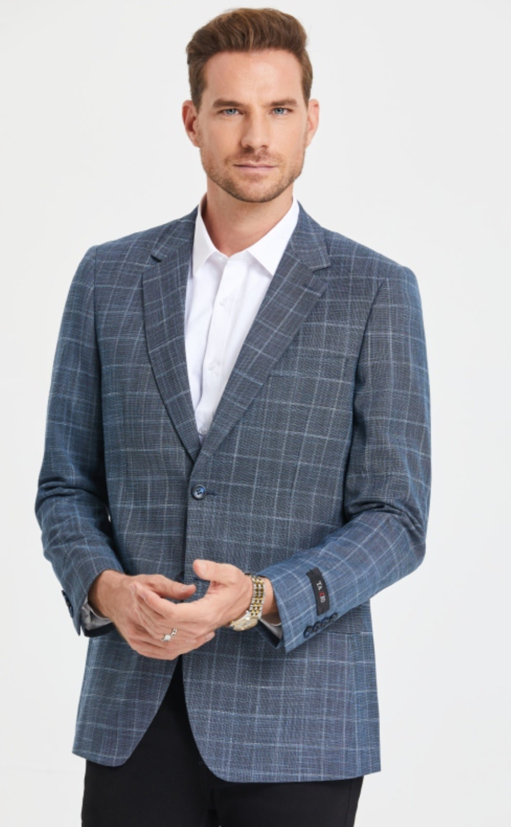 Lustrous Plaid Lineage Suit Jackets