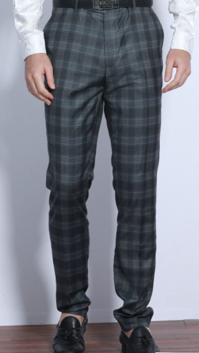 Lustrous Plaid Lineage Slacks